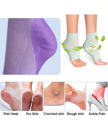 JAGELY Moisturizing Heel Socks - 7 Pairs Spa Gel Socks for Cracked Heels | Repair Dry Skin for Men & Women - Buy Online on GoSupps.com