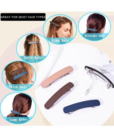 FSMILING Medium Hair Barrettes - 4pcs Matte Automatic Hair Clips for Thick & Fine Hair - Buy Online on GoSupps.com