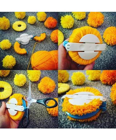 Pompom Maker EFly 4 Pcs Set - DIY Wool Knitting Craft Tool for Kids & Adults - Buy Online on GoSupps.com