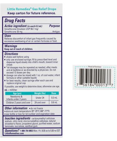 Little Remedies Gas Relief Drops - Natural Berry Flavor for Newborns | Fast Acting 1 oz (Pack of 1) - Buy Online on GoSupps.com