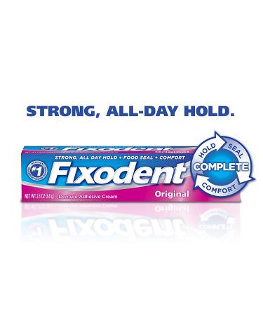 Fixodent Complete Original Denture Adhesive Cream 2.4 oz - Pack of 2 | Long-lasting Hold - Buy Online on GoSupps.com