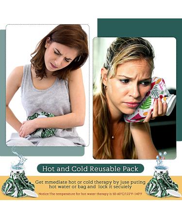 3-Piece Ice Bag Pack for Injuries | Hot Water Bag for Pain Relief | Reusable Screw Top Ice Bag Hot Cold Therapy | Hawaiian Style - Buy Online on GoSupps.com