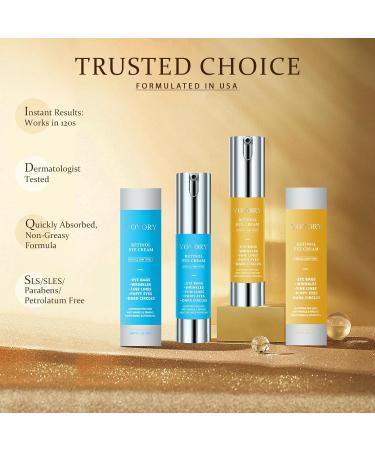 Retinol Under Eye Cream - Anti-Aging Eye Cream for Dark Circles and Puffiness Eye Bags Wrinkles Fine Lines Skin Care Treatment Hydrates & Lifts (20ml) 0.66 Fl Oz (Pack of 1) - Buy Online on GoSupps.com