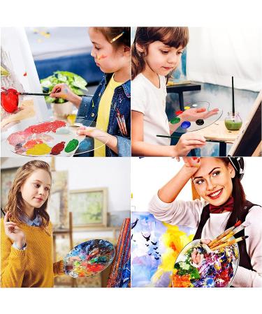 4PCS Clear Acrylic Paint Palette Set for Acrylic and Oil Painting - Non-Stick, Easy to Clean - Rectangle and Oval Shapes - 12x8 Inch and 10x6 Inch - Buy Online on GoSupps.com