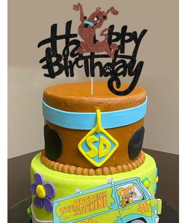 Brown Dog Cake Topper Glitter Cute Cartoon Dog Birthday Cake Decorations for Girls Boys Dog Party Decorations Birthday Party Supplies - Buy Online on GoSupps.com