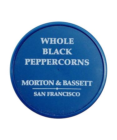 Morton & Bassett Whole Black Peppercorns - 2.1oz Jar | Premium Spice for Cooking - Buy Online on GoSupps.com