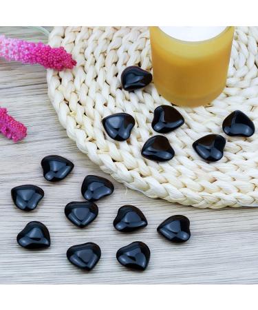 Marrywindix 15-Pack 0.8 Black Obsidian Heart Worry Stone Set - Healing Crystal for Chakra Balancing & Reiki - Buy Online on GoSupps.com