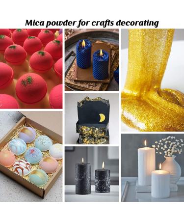 Jelife Gold Mica Powder for Epoxy Resin - 100g Cosmetic Grade Pigment for Soap Making, Candle, Makeup & Art Crafts - Buy Online on GoSupps.com