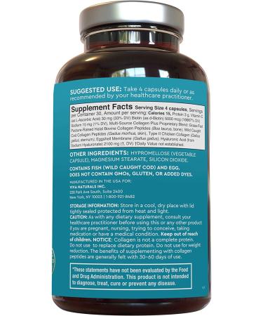 Viva Naturals Multi Collagen Pills - 120 Capsules | Premium Collagen Supplements - Buy Online on GoSupps.com