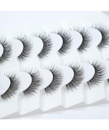 3D Clear Band Cat Eye False Eyelashes - Natural Look Wispy & Reusable - 7 Pairs Happy Heartbeat (No.201) - Buy Online on GoSupps.com