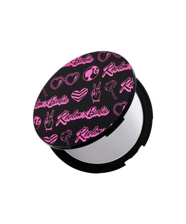 Revlon x Barbie Dual Compact Travel Makeup Mirror  2 Sided with 3x Magnification  Handheld Portable Folding Mirror