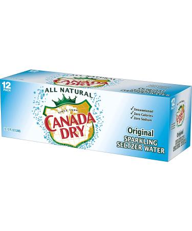 Canada Dry Original Sparkling Seltzer Water 12 fl oz Cans - 12 Pack - Buy Online on GoSupps.com
