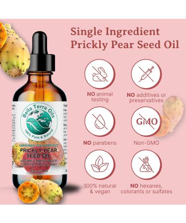 Shop Bella Terra Prickly Pear Oil 4 oz - Nourishing Cactus Oil with Omega-6 & Vitamin K - Experience Natural Luxury - Buy Online on GoSupps.com
