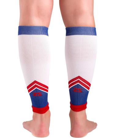 Zensah USA Compression Leg Sleeves | Relief for Shin Splints & Calf Strains | Ideal for Running Basketball & Sports - Medium Size - Buy Online on GoSupps.com