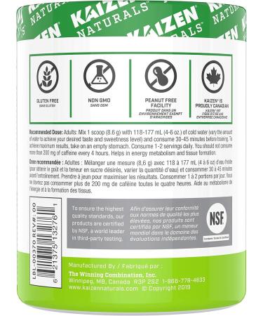Kaizen Naturals Pre-Workout Green Apple 258 g - Buy Online on GoSupps.com