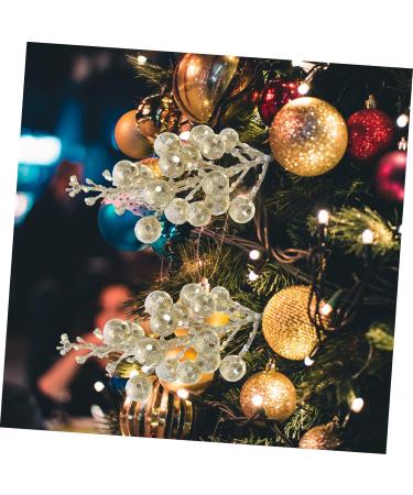 HOMSFOU 40 Pcs Christmas Imitation Berries Faux Winter Berry Sprigs Decorative Branch Gold Berry Picks Craft Berry Stems Cone Outdoor Plants Christmas Tree Picks Frosted Foam Blueberry Goldenx4pcs 19X5X5CMx4pcs - Buy Online on GoSupps.com
