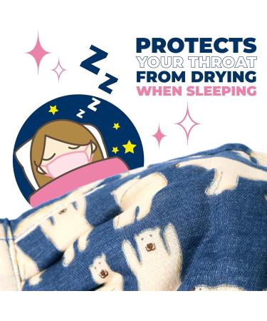 Imabari Towel Moisturizing Cloth Mask for Sleep - Large Size 100% Washable & Reusable Cotton Made in Japan (Ivory) | International Shipping Available - Buy Online on GoSupps.com