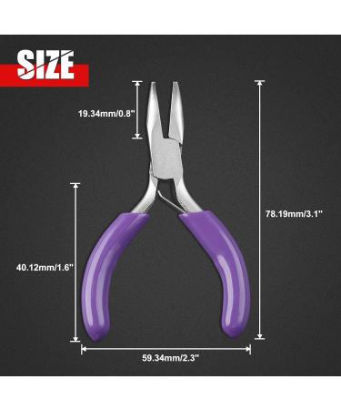 3-Inch Mini Bent Chain Nose Pliers - Precision Jewelry Making and Crafting Tool - Buy Online on GoSupps.com