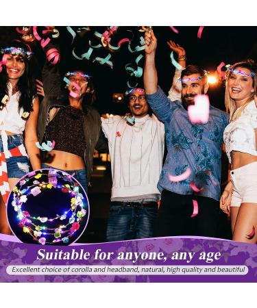 LED Flower Headband 40 Pcs - Light up Floral Crown for Women & Girls - Plum Blossom Style - Perfect for Birthday, Wedding & Party - Buy Online on GoSupps.com