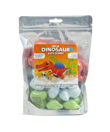 abeec Dinosaur Bath Bombs Bath Bomb Set in Colours: Red Green and White 10 Bath Bombs for Kids Fizzy Bubble Bath Sets for Children s Gifts Bubble Bath 10 Dinosaur Bath Bombs