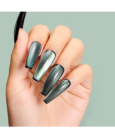AIMEILI Magnetic Gel Nail Polish 9D Cat Magnet Eye Gel Polish Green UV LED Soak Off Glitter Gel Nail Varnish Nail Art Manicure Pedicure Long Lasting & Easy to Apply - (490) 10ml - Buy Online on GoSupps.com