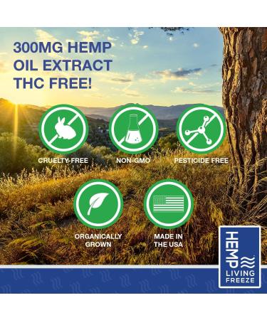 Hemp Living Freeze Nano Hemp Extract | Topical Cold Therapy Roll On 300 MG | Enhanced Absorption | 3 oz - Buy Online on GoSupps.com