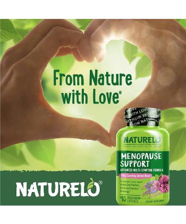 NATURELO Menopause Support - Advanced Multi-Symptom Formula with Herbal Blend - 90 Vegetarian Capsules - Buy Online on GoSupps.com