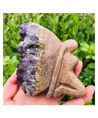 Natural Crystal Rough Natural Crystal Rough Raw Natural Amethyst Quartz Crystal Stone Cluster Angel Wing Carvings for Home Collection Home Decoration 1pc