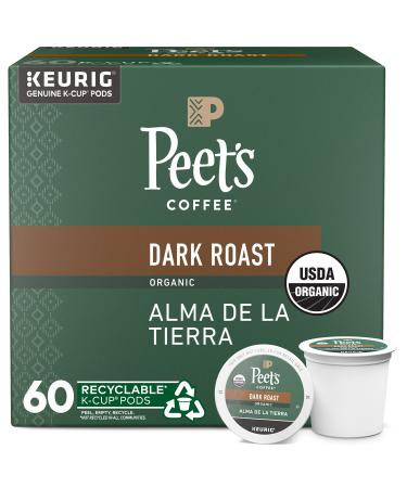 Peet's Coffee, Dark Roast K-Cup Pods for Keurig Brewers - Organic Alma de la Tierra, USDA Organic 60 Count (6 Boxes of 10 K-Cup Pods) Packaging May Vary Organic Alma de la Tierra - 60 K-Cups