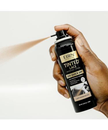 EBIN NEW YORK Tinted Lace Spray 3.38oz/ 100ml - Light Warm Brown | Quick Drying Water Resistant No Residue Even Application Matching Skin Tone Natural Look 3.38 Fl Oz (Pack of 1) Light Warm Brown - Buy Online on GoSupps.com