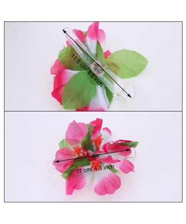 Quickdraw Hula Girl Hibiscus Flower Hair Clips | 6-Pack Hawaii Costume Accessory for Ladies - Buy Online on GoSupps.com