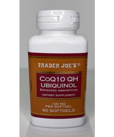 Trader Joe's CoQ10 Ubiquinol 100mg - Enhanced Absorption Softgels | Premium Heart Health Supplement - 60 Count - Buy Online on GoSupps.com