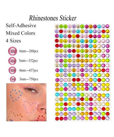 AddFavor White Pearl Rhinestone Gems Stickers - Self-Adhesive DIY Makeup & Craft Accessories - Buy Online on GoSupps.com