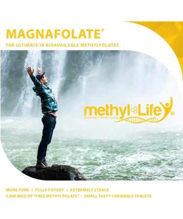 Methyl-Life Pure Pharmaceutical Grade L-Methylfolate 2.5mg Chewable Tablets - 90 Count, Professional Strength, Natural Mint Flavor - Buy Online on GoSupps.com