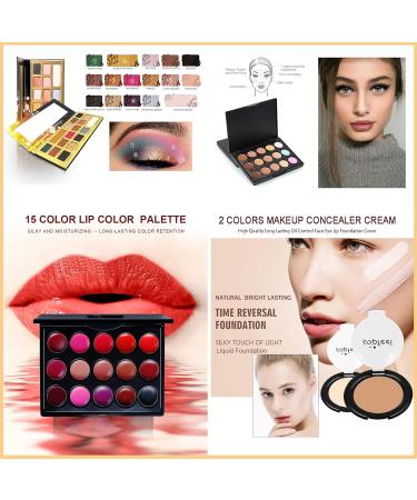 27PC Roseflower Professional Makeup Set - Complete Cosmetic Kit for Teen Girls | Portable Makeup Case with Eyeshadow Palette & Travel Bag - Buy Online on GoSupps.com