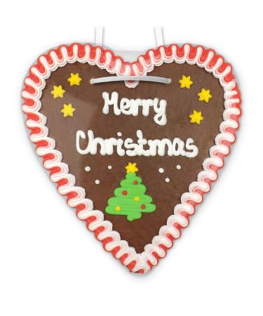 Merry Christmas gingerbread heart large customer present for Christmas give-away