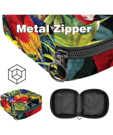 Parrots in the Jungle Women's Bandages Storage Bag | Period Pocket for Teens & Women | Menstrual Cup & Breastfeeding Pad Holder - Buy Online on GoSupps.com