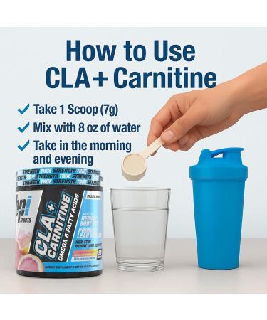 BPI Sports CLA+Carnitine CLA L Carnitine & Linoleic Acid L Carnitine Supplement for Weight Loss Metabolism & Lean Muscle Caffeine Free Pink Lemonade 50 Servings 12.34 oz - Buy Online on GoSupps.com