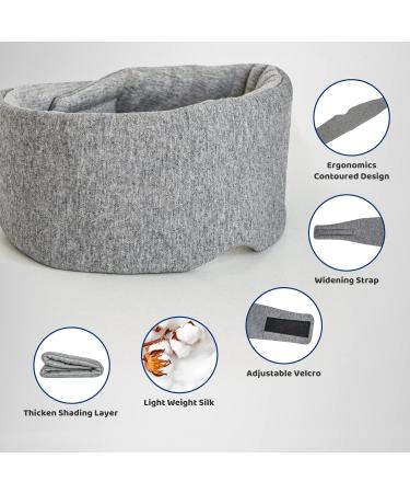 Premium Cooling Sleep Mask for Men & Women - Adjustable Blackout Eye Cover - Ideal Gift for Travel & Home - Dolpiet Gray - Buy Online on GoSupps.com