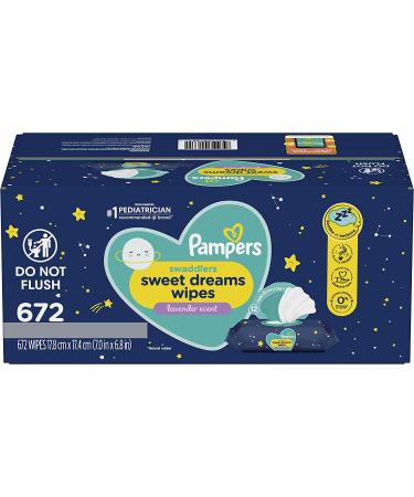 Pampers Swaddlers Sweet Dreams Sensitive Baby Wipes 12-Pack - 672 Total Wipes - Buy Online on GoSupps.com