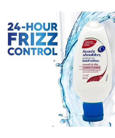 Head and Shoulders Smooth and Silky Conditioner - Fights Dandruff Smooths Frizzy Hair 1.7 oz (Pack of 6) - International Shipping Available - Buy Online on GoSupps.com
