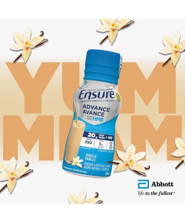 Ensure Advance Meal Replacement Shakes Protein Shakes With 20 g Of Protein To Help Build Muscle Vanilla 4 x 235-mL Bottles - Buy Online on GoSupps.com