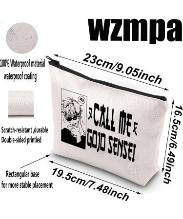 Wumpa Jujutsu Anime Cosmetic Bag for Satoru Gojo Fans | Call Me Gojo Makeup Bag with Zipper | Perfect Gift for Women & Girls - Buy Online on GoSupps.com