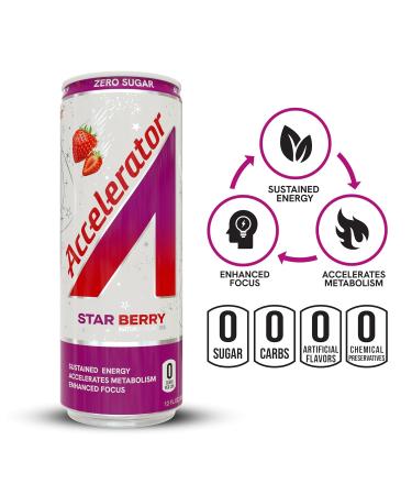 Buy A SHOC Accelerator Star Berry Energy Drink - 12 fl oz Can (Pack of 12) | Fast International Shipping - Buy Online on GoSupps.com