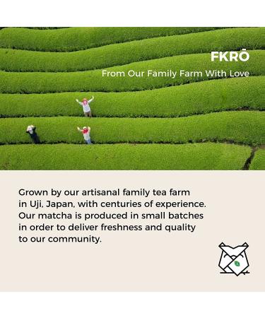 FKRO Organic Ceremonial Grade Matcha Green Tea Powder from Uji Japan | First Harvest Japanese Matcha (30g/1.06oz) Tin - Premium Single Origin - Buy Online on GoSupps.com