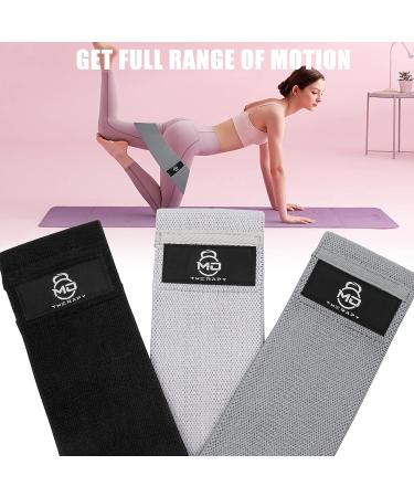Resistance Bands for Glutes Hips & Legs - Non-Slip Fabric Booty Bands for Fitness Yoga & Strength Training | 3 Levels - Buy Online on GoSupps.com