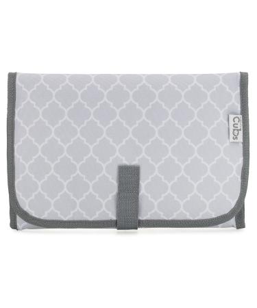 Baby Changing Mat Newborn Essentials Portable Travel Pad Station Baby Changing Unit Nappy Baby Wipes Creams Toilet Roll Pillow Bag Gifts for Mum and Dad by Comfy Cubs (Grey Pattern Compact) Compact Grey Pattern