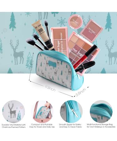 Hot Sugar Travel Makeup Kit - All-in-One Makeup Set for Women Ideal Gift for Beginners & Pros Includes Blue Cosmetic Bag - Buy Online on GoSupps.com