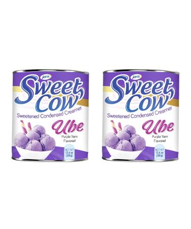 Jans Sweet Cow - Ube Sweetened Condensed Creamer - 13.40 oz (Ube, Pack of 2) Ube 13.4 Ounce (Pack of 2)