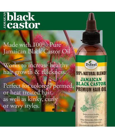 Difeel 99% Natural Premium Jamaican Black Castor Hair Oil 8 oz - Nourish and Strengthen Your Hair Naturally - Buy Online on GoSupps.com